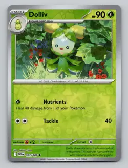 Reverse Holo Dolliv 022/182 Common Destined Rivals Pokemon - Image 1