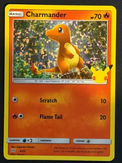 POKEMON Card Charmander HOLO 9/25 McDonald's 25th Anniversary Near Mint Free P&P - Image 1
