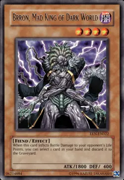 Brron, Mad King Of Dark World - Rare EEN-EN022 - LP - YuGiOh - Image 1