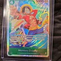 Bandai Monkey.D.Luffy SR Foil Super Rare One Piece CCG PRB02-005 Character Card - Image 1