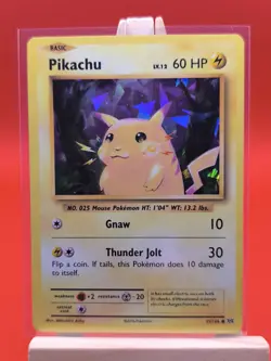 Pikachu 35/108 Evolutions Cracked Ice Holo Rare Exclusive Pokemon Card - Image 1