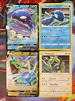 Pokemon Crown Zenith Sea and Sky Promo Set 4 Cards Rayquaza Kyogre - Image 1