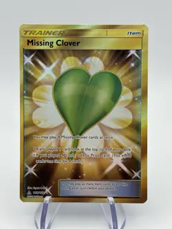 Missing Clover 168/156 Ultra Prism 2018 Gold Secret Rare Pokemon TCG Card (A1) - Image 1