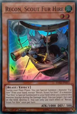 DASA-EN015 RECON, SCOUT FUR HIRE SUPER RARE 1ST EDITION YuGiOh CARD - Image 1
