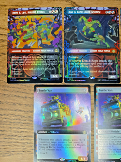 MTG TMNT Turtle Rare Foil Bundle x5 Cards Alternate Art NM Magic the Gathering - Image 2