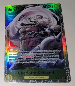 One Piece TCG English ST20-001 Charlotte Katakuri SR Foil Holo Holofoil Card - Image 2