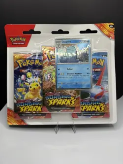 Pokemon Cards - S&V: Surging Sparks -QUAGSIRE BLISTER PACK (3 Boosters & 1 Foil) - Image 1