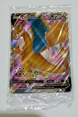 Charizard V SWSH050 Black Star Promo Card Full Art Sealed Mint - Image 4