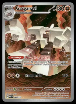 Pokemon Cards Garganacl 147/132 Mega Evolution Illustration Rare NM - Image 1