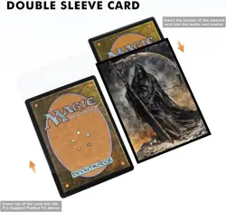 100 MTG Card Sleeves with 100 Inner Sleeves, Textured Back Art Sleeves, Fit Stan - Image 4