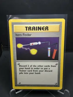 Item Finder 72/102 Pokemon Card Base Set 1999 WOTC Vintage Trainer LP - Image 1
