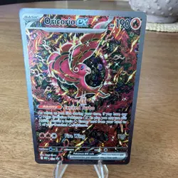 Pokemon Oricorio ex Promo Holo EX Basic Card 190 HP Mega Evolution Fire - Image 1