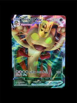 Meowth VMAX FULL ART ULTRA RARE SWSH005 NM Pokemon TCG Card Holo 2020 - Image 1