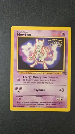 Pokemon TCG Kids WB Promo Mewtwo 3/53 Basic 1999 English Card Movie - Image 1