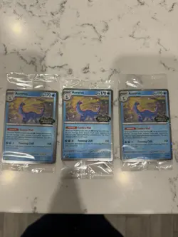 (3) Aurorus Promo Card Cosmo Holo Pokemon Perfect Order Stamped 024/088 Barnes - Image 4