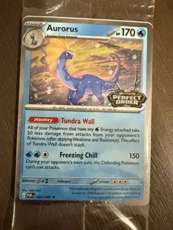 (3) Aurorus Promo Card Cosmo Holo Pokemon Perfect Order Stamped 024/088 Barnes - Image 5
