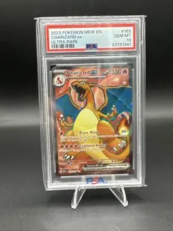 PSA 10 Gem Mint 2023 POKEMON MEW EN CHARIZARD ex ULTRA RARE #183 - Image 1