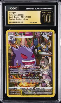 2022 POKEMON LOST ORIGIN TRAINER GALLERY - HOLO #TG06/TG30 GENGAR CGC 10 PERFECT - Image 1