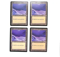 Snow-Covered Plains - 4 Card Lot - Magic the Gathering TCG LP Ice Age Land - Image 1
