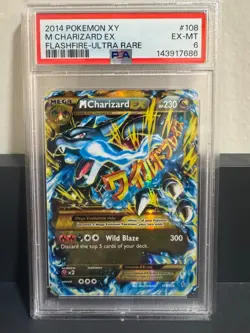 M Charizard EX 108/106 XY Flashfire Ultra Rare 2014 Pokemon PSA 6 - Image 1