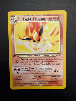 Pokemon TCG Light Flareon Neo Destiny Card 46/105 Unlimited Uncommon - Image 1