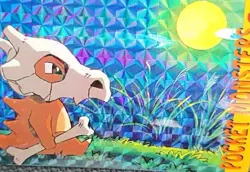 Cubone Vintage Pocket Monsters Vending HOLO Prism Sticker Bandai 1999 Nintendo - Image 1