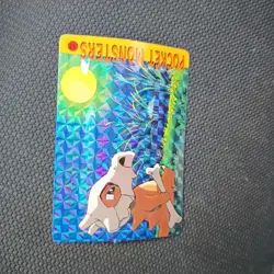 Cubone Vintage Pocket Monsters Vending HOLO Prism Sticker Bandai 1999 Nintendo - Image 2