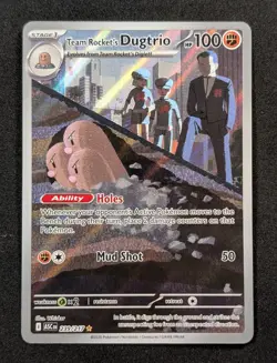 Team Rocket's Dugtrio 239/217 Ascended Heroes Illustration Rare Pokemon NM - Image 1