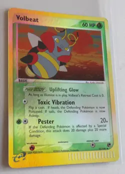 Volbeat 53/100 EX Sandstorm Reverse Holo Pokemon TCG Rare - Image 2