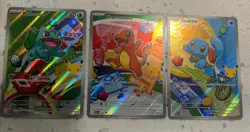 Ascended Heroes First Partners Squirtle Charmander Bulbasaur Promo Pokemon Lot - Image 1