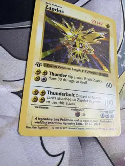Pokemon Zapdos Base Set Shadowless Holo 1st Edition Rare 16/102 - Image 4
