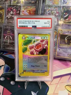 POKEMON GRANBULLBREVERSE HOLO 2003 SKYRIDGE 61/144 PSA 8 - Image 1