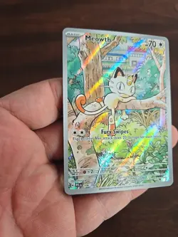 Pokemon Meowth Illustration Rare Holo Basic 70 HP Me02 Phantasmal Flames 106/094 - Image 4