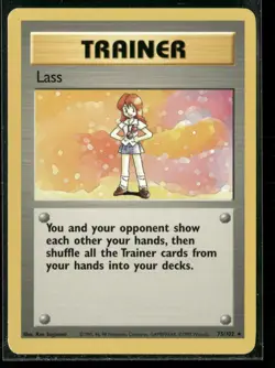 ✰ LASS 75/102 RARE BASE SET UNLIMITED POKEMON ✰ LP - Image 2