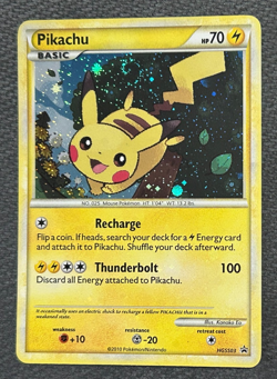 Pokemon Pikachu Holo HeartGold SoulSilver Black Star Promo HGSS03 ** NM - Image 1