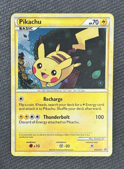 Pokemon Pikachu Holo HeartGold SoulSilver Black Star Promo HGSS03 ** NM - Image 2