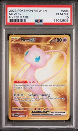 2023 POKEMON MEW EN-151 HYPER RARE #205 MEW EX PSA 10 - Image 1