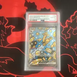 2025 Pokemon Gholdengo Ex 164/131 SIR Prismatic Evolutions PSA 10 - Image 1