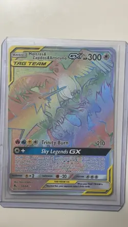 Pokemon Moltres & Zapdos & Articuno GX TAG TEAM Secret Rare Holo 69/68 - Image 1