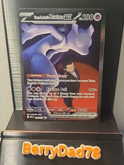 Team Rocket's Mewtwo EX 281/217 Secret Rare Ascended Heroes Pokemon TCG NM - Image 1
