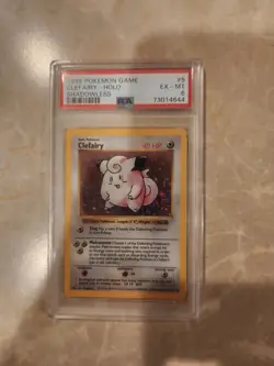 Pokemon TCG Clefairy Base Set 5/102 Holo Shadowless Holo Rare PSA 6 - Image 1