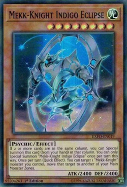 Mekk-Knight Indigo Eclipse - 1st Ed Super Rare - EXFO-EN019 - NM Yugioh - Image 1