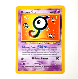 Unown [J] 38/53 WOTC Promo Card Regular, Pokemon TCG Vintage 2001, LP - Image 1