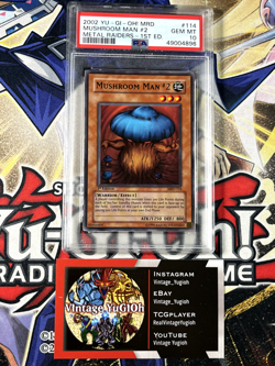 Yugioh PSA 10 Mushroom Man #2 MRD-114 1st Edition Common - Image 1