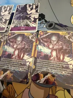 One Piece TCG English Enel OP15-118 SEC x4 (Playset) and 2 SR Enel - Image 2
