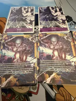 One Piece TCG English Enel OP15-118 SEC x4 (Playset) and 2 SR Enel - Image 4