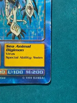 ST-39S MarineDevimon Digimon Card Digi-Battle Starter Deck Holo Foil DAMAGED - Image 4