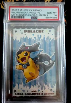Pokemon Card Game Japanese Poncho Wear Pikachu 2016 Promo GEM MT - Image 1