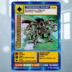1999 Bandai Digimon Okuwamon #ST-31S Foil Digi-Battle Card ☆Near-Mint Plus☆ - Image 1