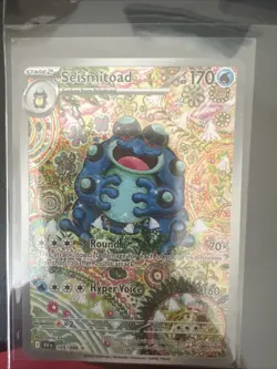 Pokemon Black Bolt Seismitoad English Illustration Card 105/086 Rare - Image 1